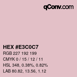 Color code: HEX #E3C0C7 | qconv.com