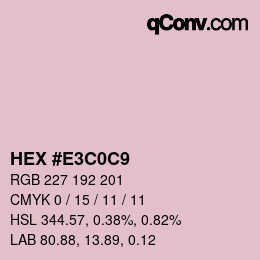 Color code: HEX #E3C0C9 | qconv.com