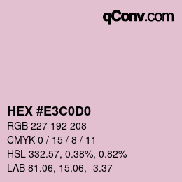Color code: HEX #E3C0D0 | qconv.com