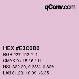 Color code: HEX #E3C0D6 | qconv.com