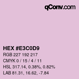 Color code: HEX #E3C0D9 | qconv.com
