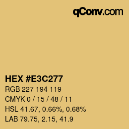 Color code: HEX #E3C277 | qconv.com