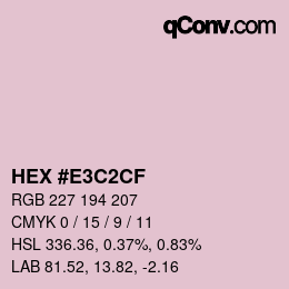 Color code: HEX #E3C2CF | qconv.com