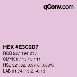 Color code: HEX #E3C2D7 | qconv.com