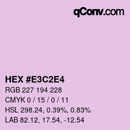 Color code: HEX #E3C2E4 | qconv.com
