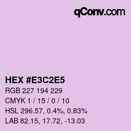 Color code: HEX #E3C2E5 | qconv.com