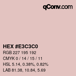 Color code: HEX #E3C3C0 | qconv.com