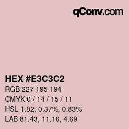 Color code: HEX #E3C3C2 | qconv.com