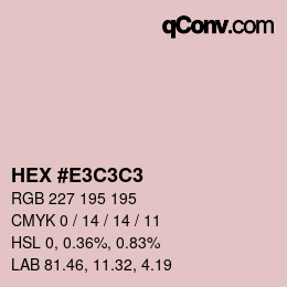 Color code: HEX #E3C3C3 | qconv.com