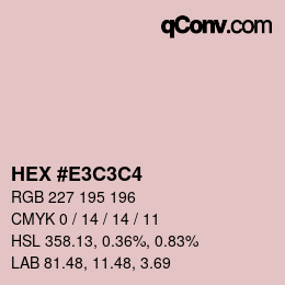 Color code: HEX #E3C3C4 | qconv.com