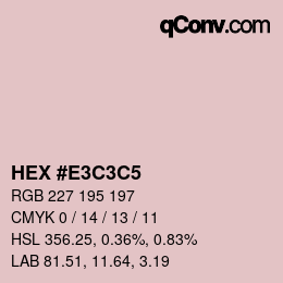 Color code: HEX #E3C3C5 | qconv.com