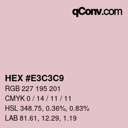 Farbcode: HEX #E3C3C9 | qconv.com