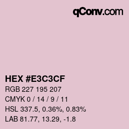 Color code: HEX #E3C3CF | qconv.com