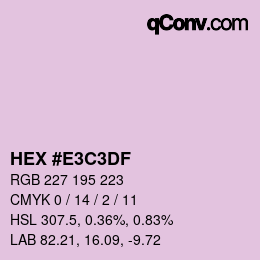 Color code: HEX #E3C3DF | qconv.com
