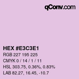 Color code: HEX #E3C3E1 | qconv.com