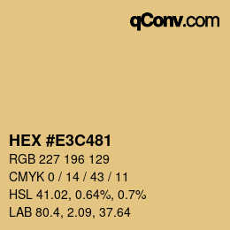 Color code: HEX #E3C481 | qconv.com