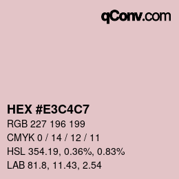 Color code: HEX #E3C4C7 | qconv.com