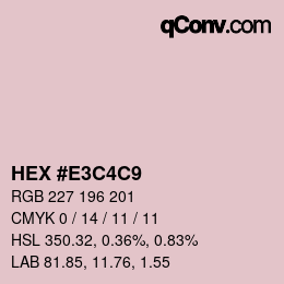 Color code: HEX #E3C4C9 | qconv.com