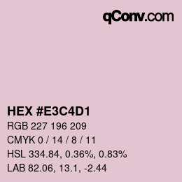 カラーコード: HEX #E3C4D1 | qconv.com