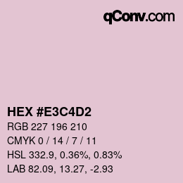 Color code: HEX #E3C4D2 | qconv.com