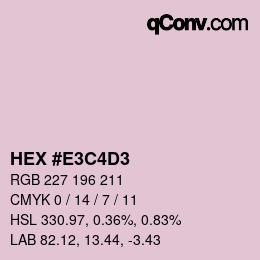 Color code: HEX #E3C4D3 | qconv.com