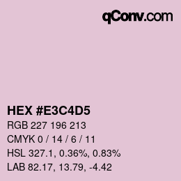 Color code: HEX #E3C4D5 | qconv.com