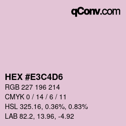 Color code: HEX #E3C4D6 | qconv.com