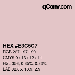 Color code: HEX #E3C5C7 | qconv.com