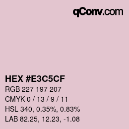 Color code: HEX #E3C5CF | qconv.com
