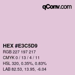 Color code: HEX #E3C5D9 | qconv.com