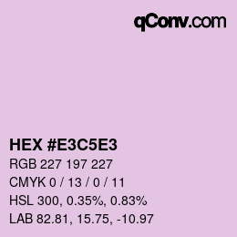 Code couleur: HEX #E3C5E3 | qconv.com
