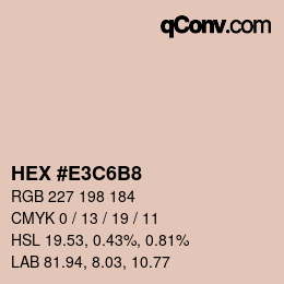 Color code: HEX #E3C6B8 | qconv.com