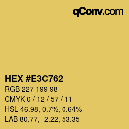 Color code: HEX #E3C762 | qconv.com