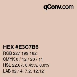 Color code: HEX #E3C7B6 | qconv.com