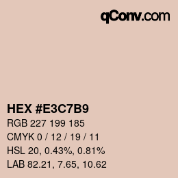 Color code: HEX #E3C7B9 | qconv.com