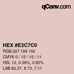 Color code: HEX #E3C7C0 | qconv.com