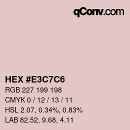 Color code: HEX #E3C7C6 | qconv.com