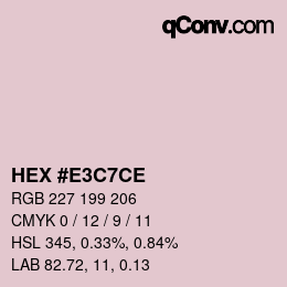 Color code: HEX #E3C7CE | qconv.com