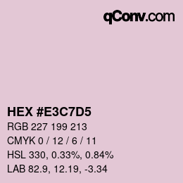 カラーコード: HEX #E3C7D5 | qconv.com