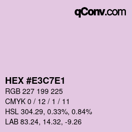 Color code: HEX #E3C7E1 | qconv.com