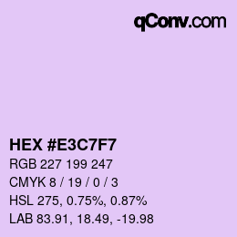 Color code: HEX #E3C7F7 | qconv.com