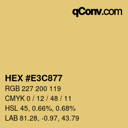 Color code: HEX #E3C877 | qconv.com