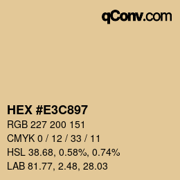 Color code: HEX #E3C897 | qconv.com