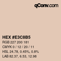 Color code: HEX #E3C8B5 | qconv.com