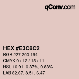 Color code: HEX #E3C8C2 | qconv.com