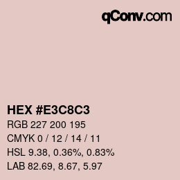 Color code: HEX #E3C8C3 | qconv.com
