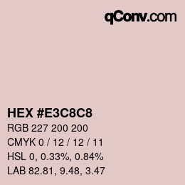 Farbcode: HEX #E3C8C8 | qconv.com