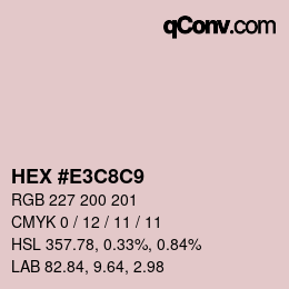 Color code: HEX #E3C8C9 | qconv.com