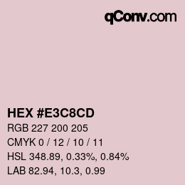 Color code: HEX #E3C8CD | qconv.com