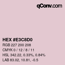 カラーコード: HEX #E3C8D0 | qconv.com